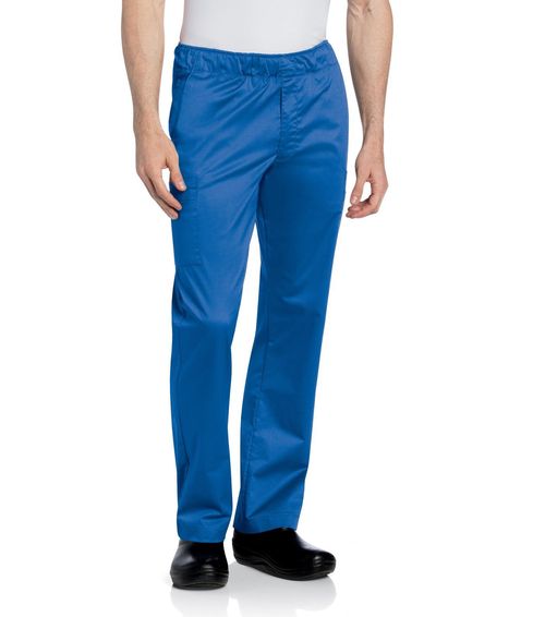 MEN'S ELASTIC WAIST PANT W/ DRAWSTRING/ CARGO PKT-ROYAL: 2012-BECH