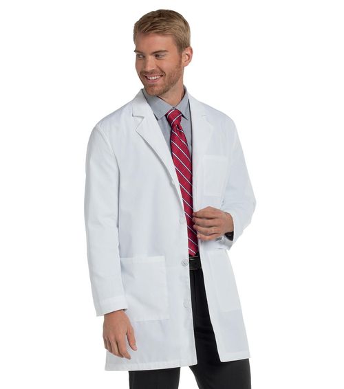 Men's Lab Coat-WHITE: 3148-WWY