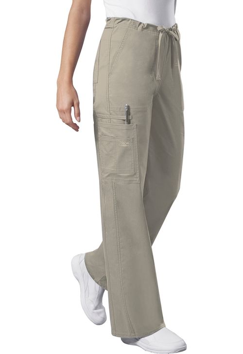 Unisex Drawstring Cargo Pant-KHAKI: 4043-KAKW