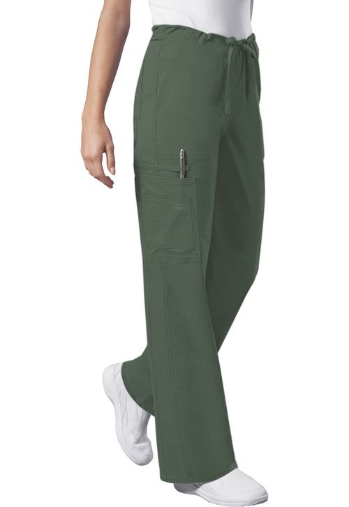 Unisex Drawstring Cargo Pant-OLIVE: 4043-OLVW