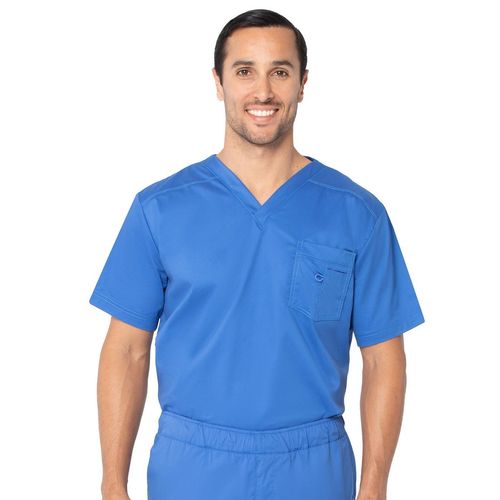 MEN'S STRETCH V-NECK TOP-ROYAL: 4098-BECH