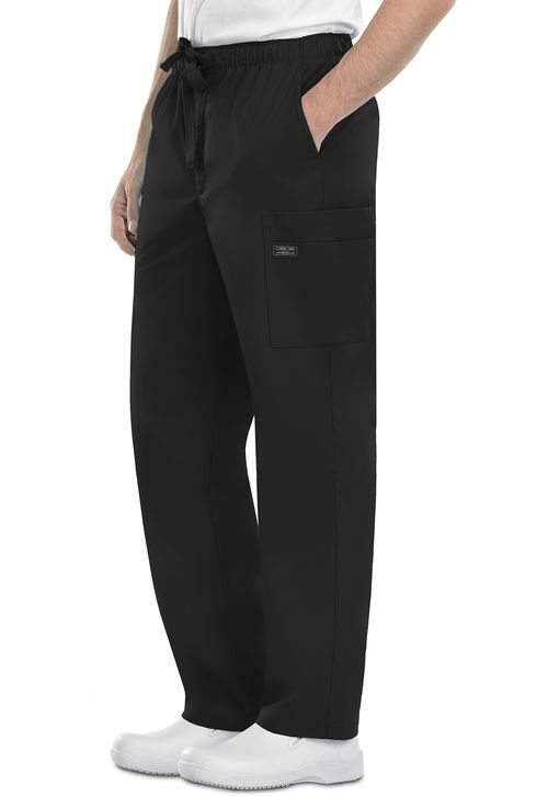 Men's Drawstring Cargo Pant-Black: 4243-BLKW