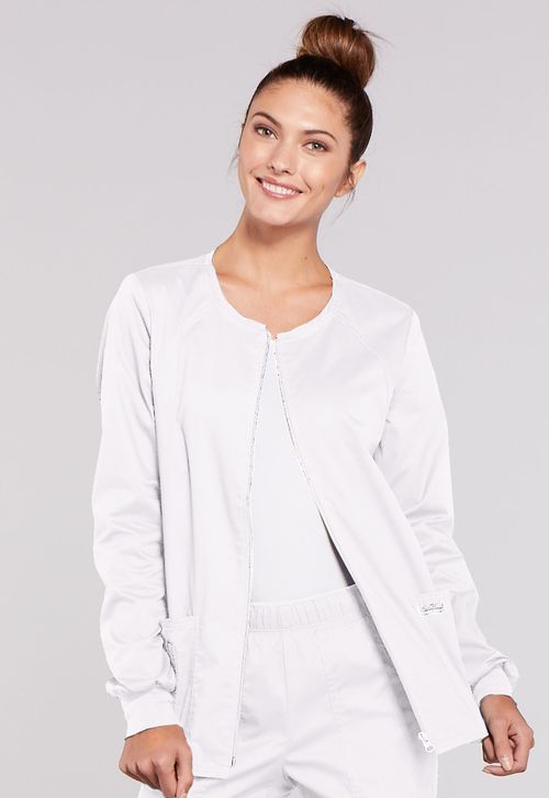 Women's Warm-up Jacket-White: 4315-WHTW