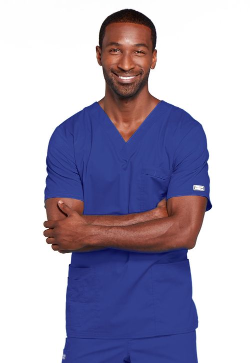 Unisex V-Neck Top-GALAXY BLUE: 4725-GABW