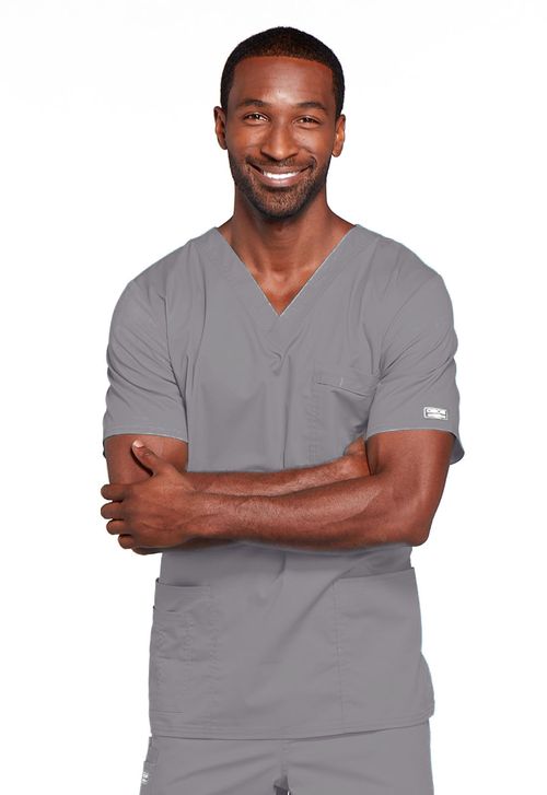 Unisex V-Neck Top-GREY: 4725-GRYW