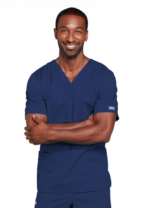Unisex V-Neck Top-Navy: 4725-NAVW