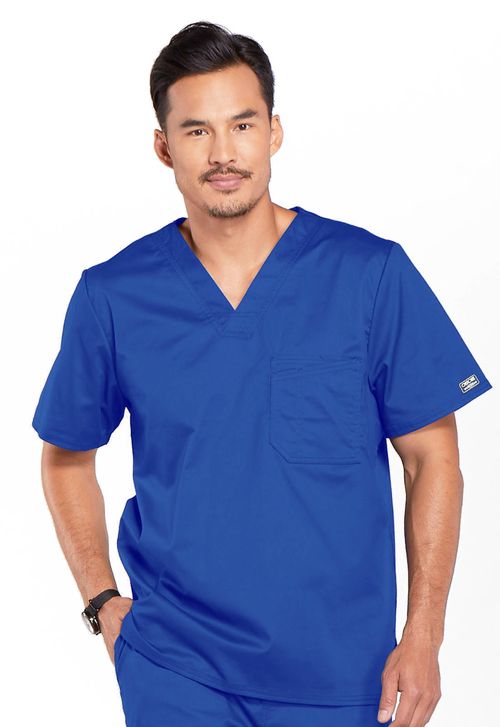Men's V-Neck Top-Royal: 4743-ROYW