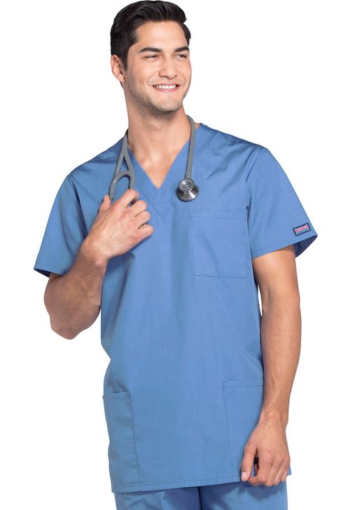 Unisex V-Neck 3 Pockets Top-CIEL: 4876-CIEW