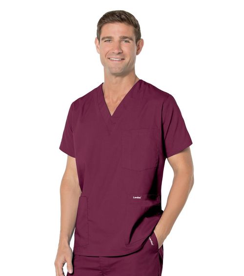 5 pocket Scrub Top-WINE: 7489-RWP