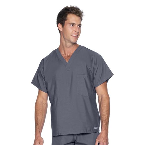 Reversible Scrub Top-STEEL GREY: 7502-STP