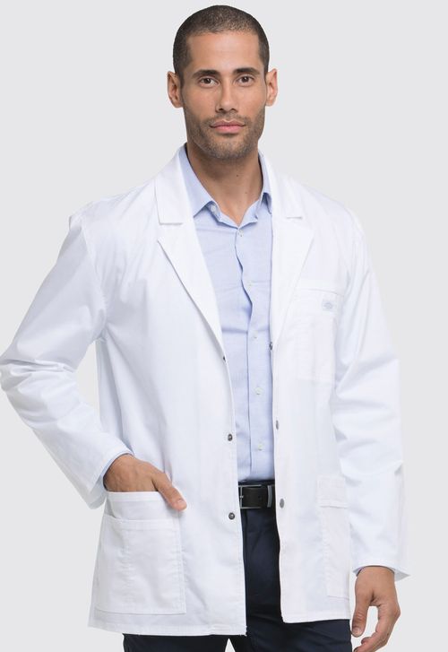31" Men's Snap Front Lab Coat-White: 81403-DWHZ