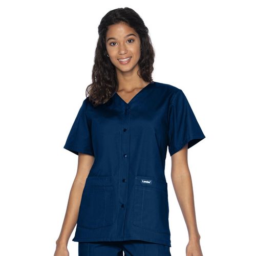 Snap Front Tunic-NAVY: 8232-BNP