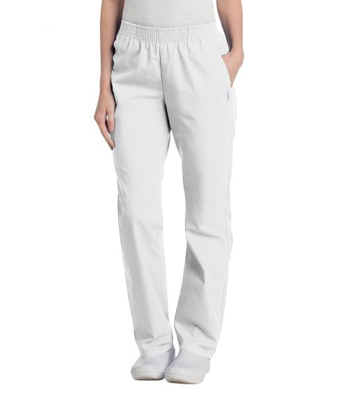 Pocket Elastic Pant-WHITE: 8327-WWY