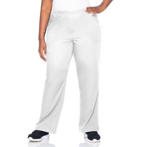 ALEXIS FULL ELASTIC WAIST PANT-WHITE: 9306-WWAH