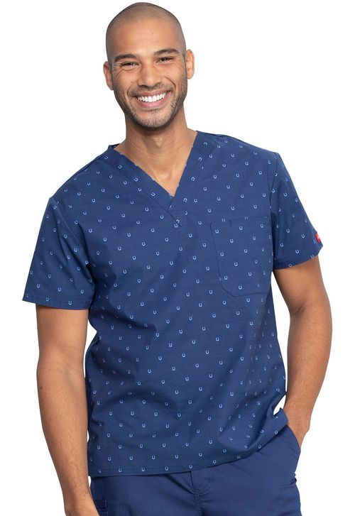 Dickies Prints Men's V-Neck Top  in-n Lucky U: DK725-LKLU