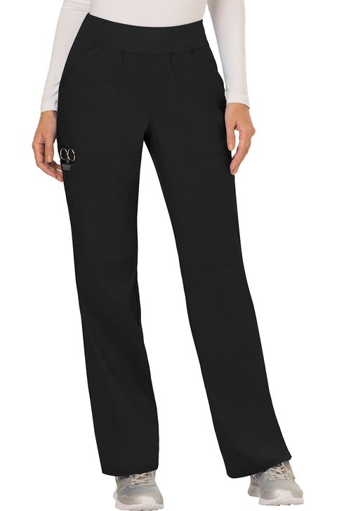 Mid Rise Straight Leg Pull-on Pant-Black: WW110-BLK