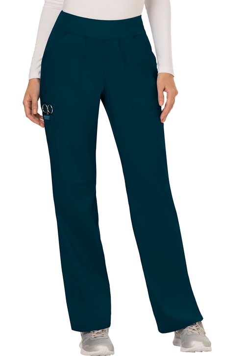 Mid Rise Straight Leg Pull-on Pant-CARIBBEAN BLUE: WW110-CAR