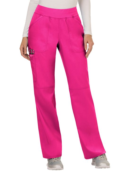 Mid Rise Straight Leg Pull-on Pant-Electric Pink: WW110-EEPI