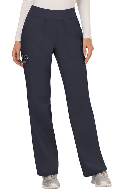 Mid Rise Straight Leg Pull-on Pant-Pewter: WW110-PWT