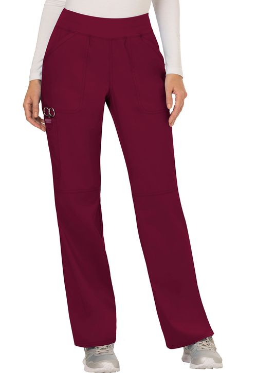 Mid Rise Straight Leg Pull-on Pant-Wine: WW110-WIN