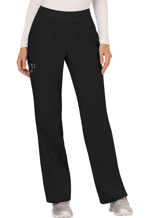 Mid Rise Straight Leg Pull-on Pant-Black: WW110T-BLK