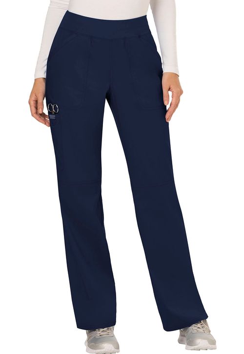 Mid Rise Straight Leg Pull-on Pant-Navy: WW110T-NAV