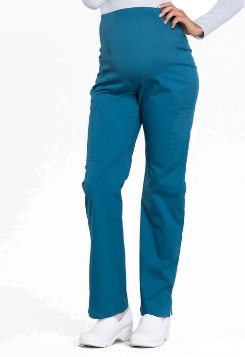 Maternity Straight Leg Pant-CARIBBEAN BLUE: WW220-CAR