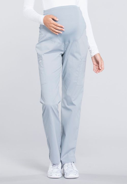 Maternity Straight Leg Pant-GREY: WW220-GRY