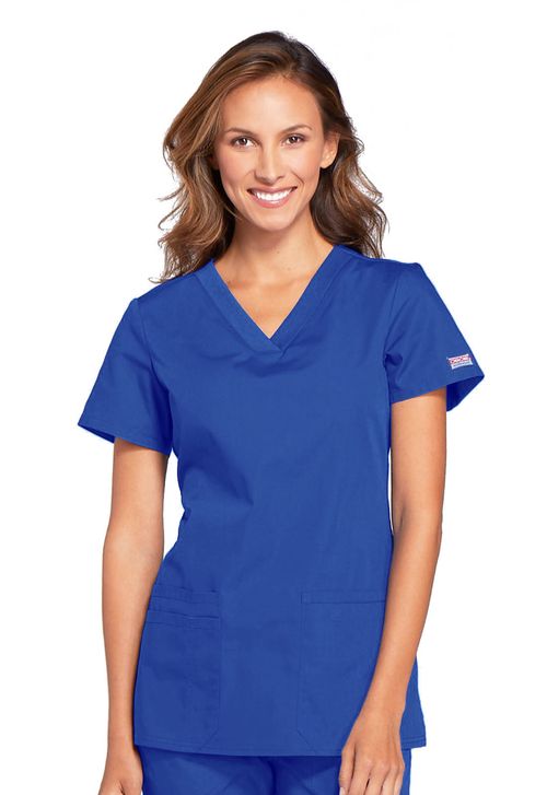 WW Originals V-Neck Top  in-Royal: WW645-ROYW