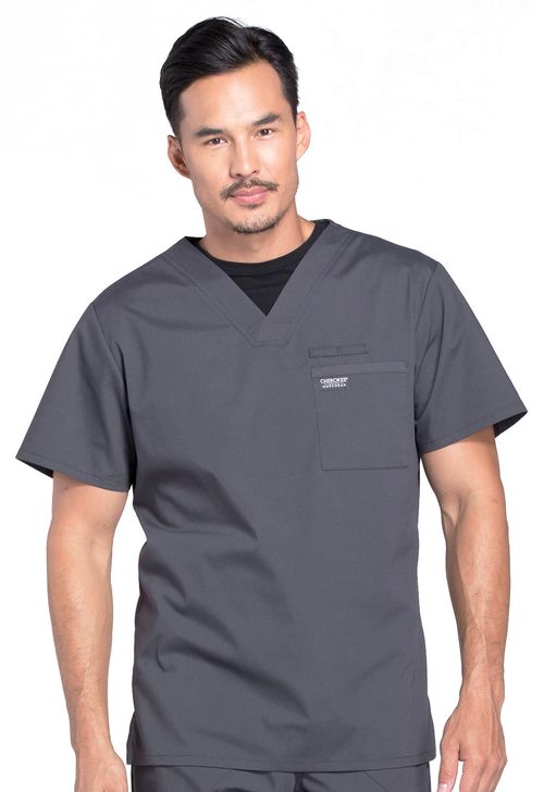 Men's V-Neck Top-Pewter: WW675-PWT