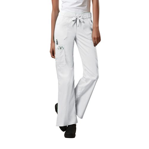 Jr. Fit Low-Rise Drawstring Cargo Pant-White: 24001-WHTW