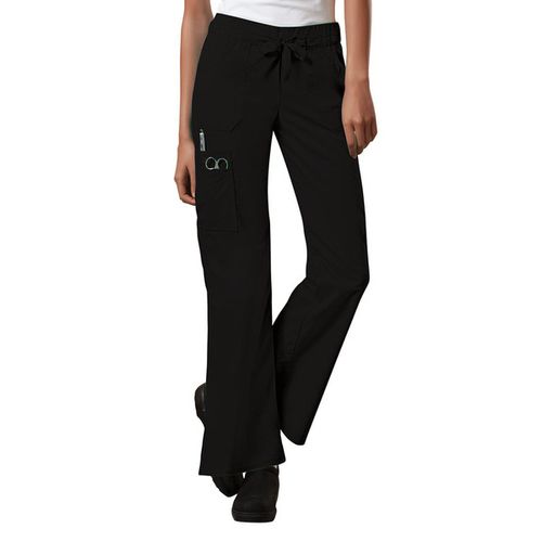 Jr. Fit Low-Rise Drawstring Cargo Pant-Black: 24001-BLKW