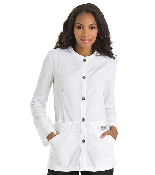 URBANE LAB JACKET-WHITE 5.5OZ POPLIN: 9607-WWXY