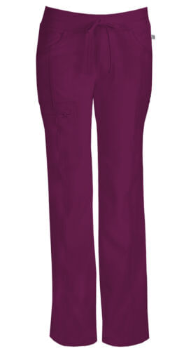 Low Rise Straight Leg Drawstring Pant-Wine: 1123A-WNPS