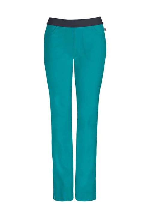 Low Rise Slim Pull-On Pant-Teal Blue: 1124A-TLPS