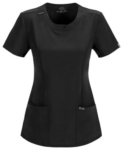 Round Neck Top-Black: 2624A-BAPS