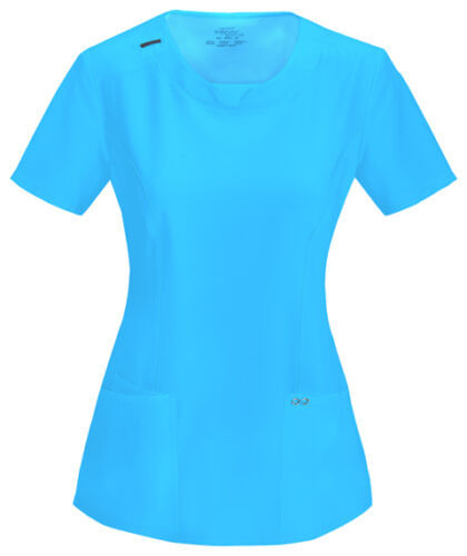 Round Neck Top-Turquoise: 2624A-TRQ