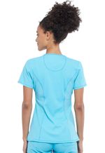 Round Neck Top-Turquoise: 2624A-TRQ-XS