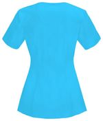 Round Neck Top-Turquoise: 2624A-TRQ-XS