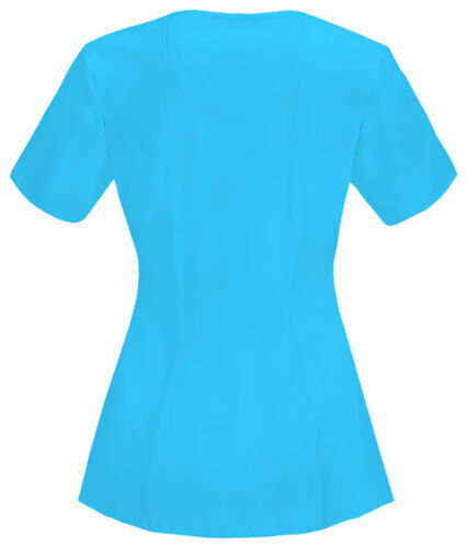 Round Neck Top-Turquoise: 2624A-TRQ-XS