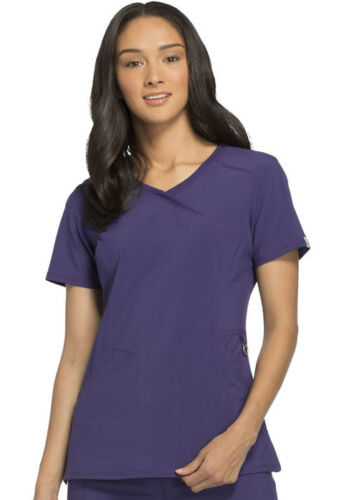 Mock Wrap Top-Grape: 2625A-GRP
