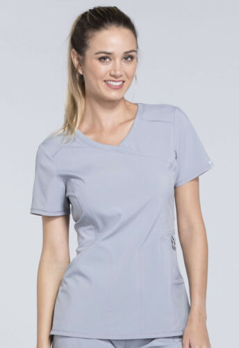 Mock Wrap Top-GREY: 2625A-GRY