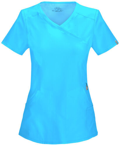 Mock Wrap Top-Turquoise: 2625A-TRQ