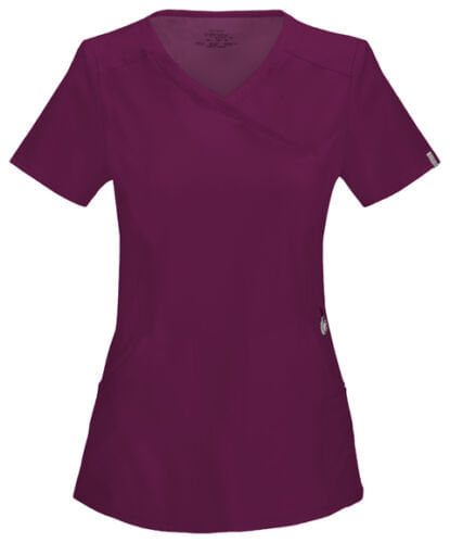 Mock Wrap Top-Wine: 2625A-WNPS