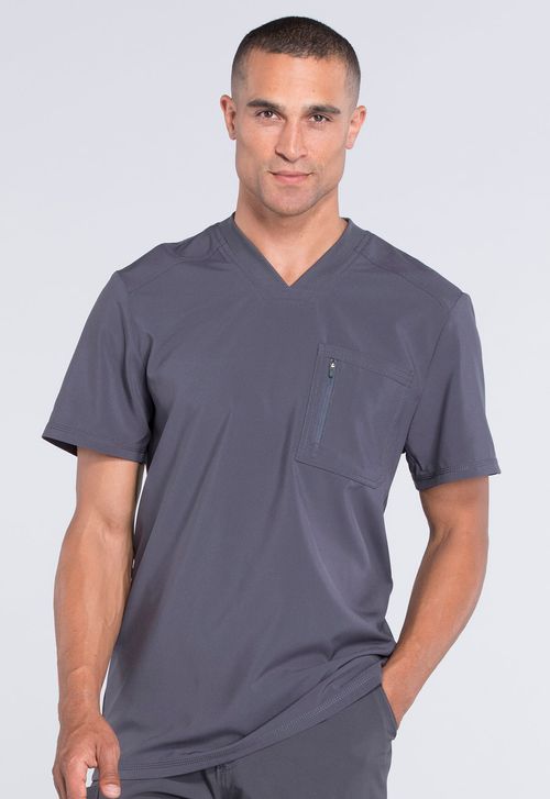 Men's V-Neck Top-Pewter: CK910A-PWPS
