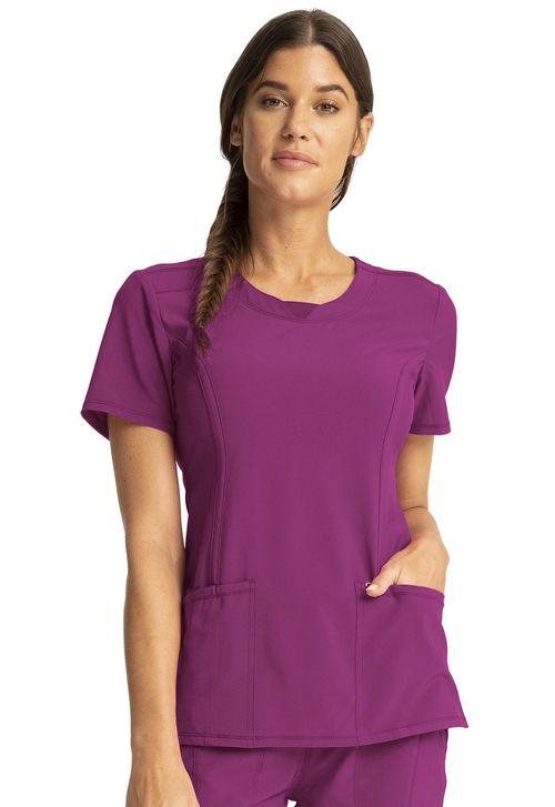 Round Neck Top-Orchid Flower: 2624A-ORFO