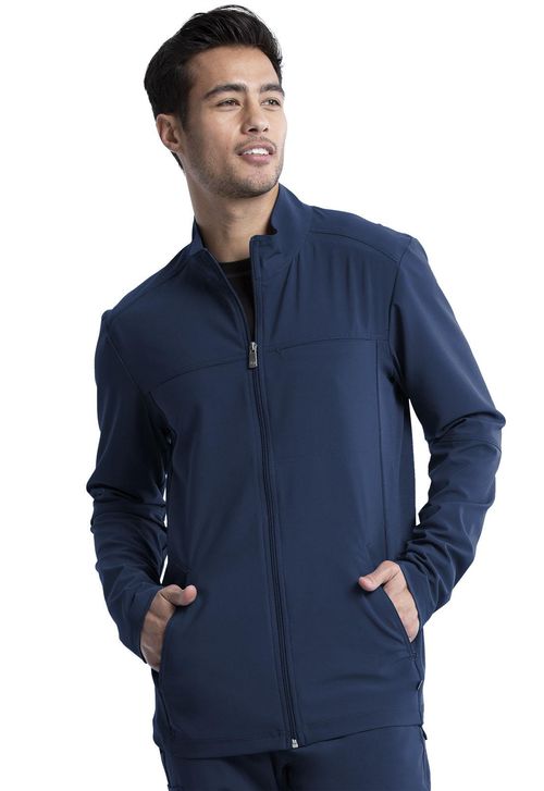 Men's Zip Front Jacket-NAVY: CK332A-NYPS