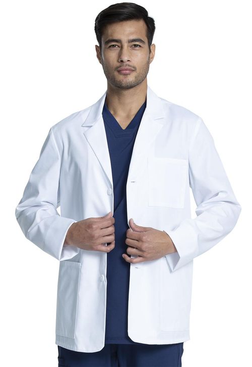 Men's Consultation Coat in White-WHITE: CK401-WHT