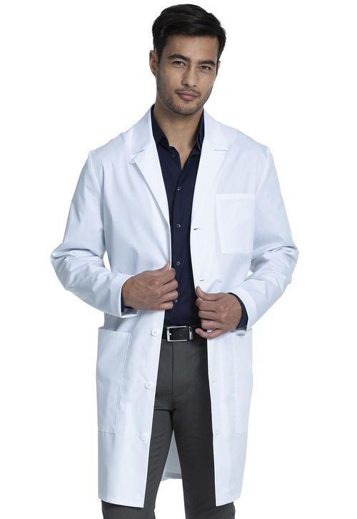 Men's Lab Coat-WHITE: CK412-WHT
