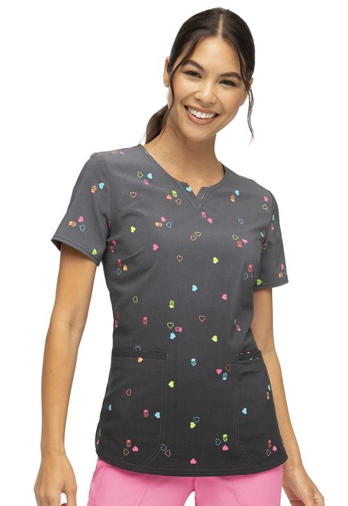 V-Neck Print Top-Pineapple Pop: HS821-PLPP